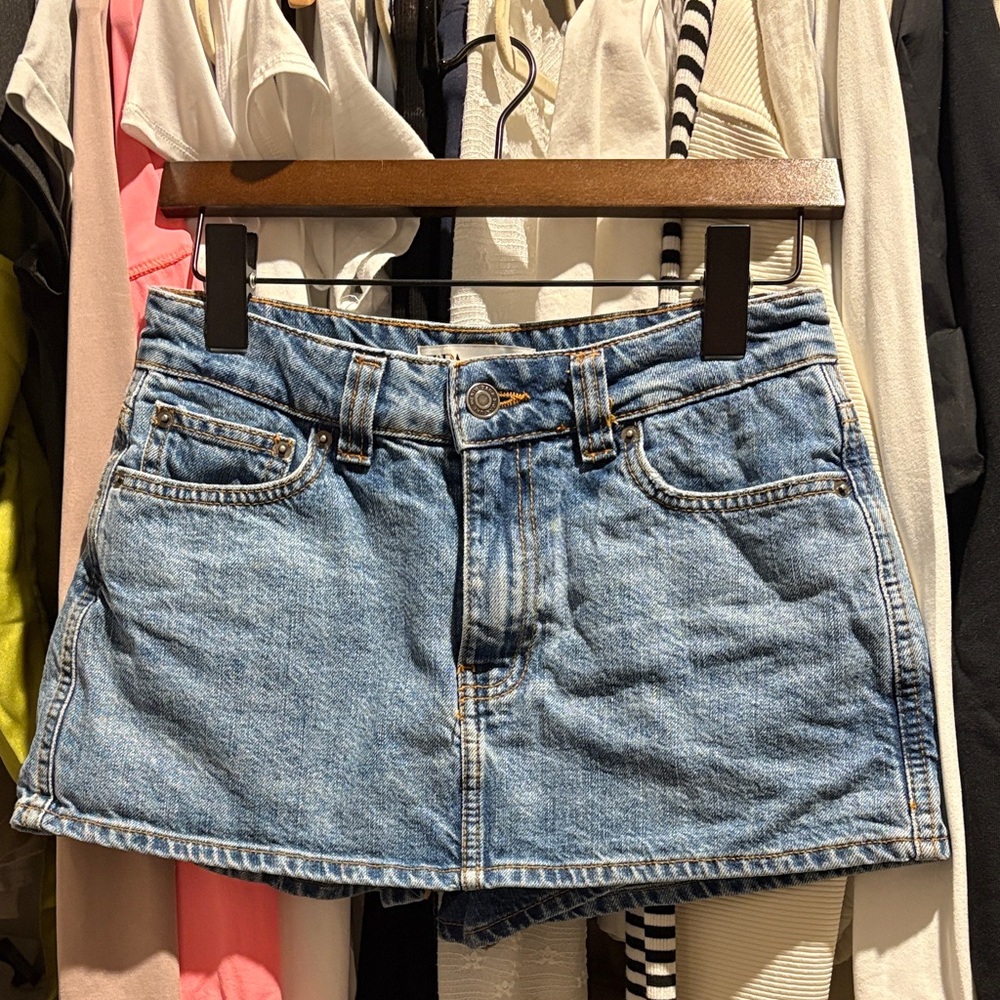 Zara Blue Denim Mini Skirt